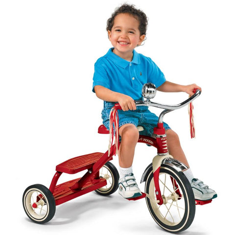 Radio Flyer, Classic Red Dual Deck Tricycle, 12" Front Wheel, Red-OS01028-Veeddydropshipping
