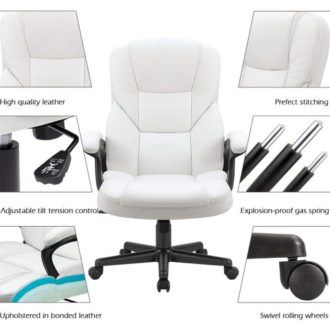 Faux Leather High-Back Executive Office Chair-HA01604-Veeddydropshipping