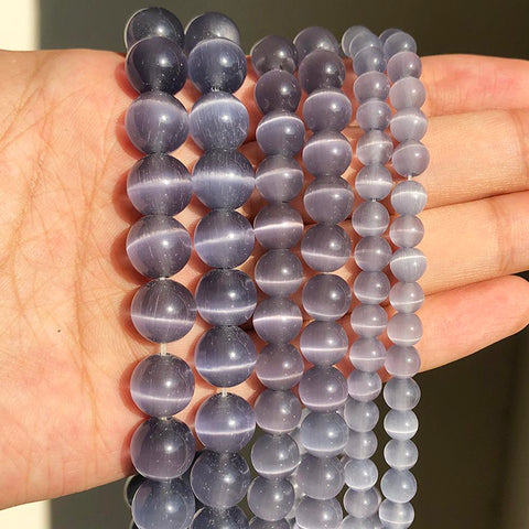 Natural Stone Pink White Moonstone Cat Eye Beads For Jewelry-JW01471-Veeddydropshipping