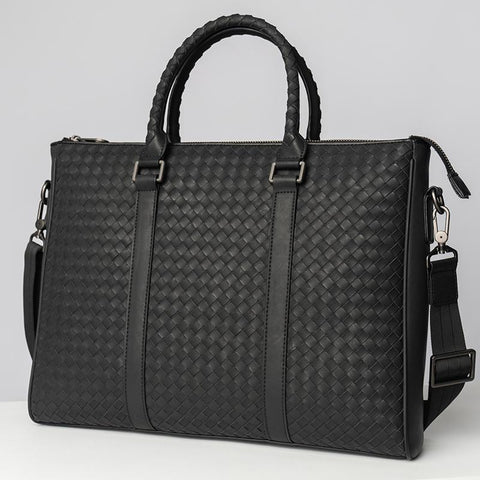 Business Men&#39;s Briefcase Male Shoulder Bag Real Leather Matte Men-BS00478-Veeddydropshipping