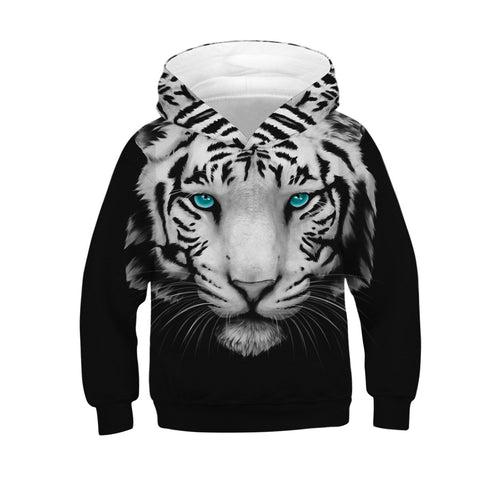 Wolf Tiger 3D Print Boys Hoodies Teens Spring Autumn Outerwear Kids-TB01339-Veeddydropshipping