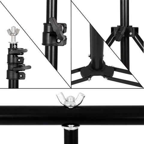 Photography Photo Studio T-Shape Backdrop Background Stand Frame Support System Kit -CE00338-Veeddydropshipping