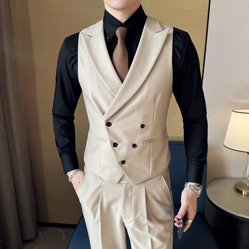 Breasted Leisure Blazer Vest/Male Slim Fit High-MF01308-Veeddydropshipping