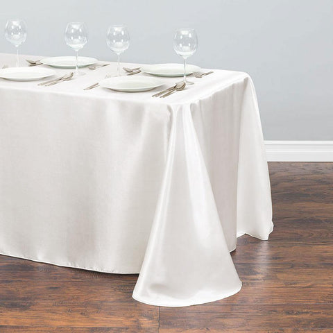 Satin Tablecloth Rectangular Silky Table Overlay Cover-HA00544-Veeddydropshipping