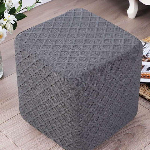 Ottoman Footstool Cover Round Stool Covers-HA00530-Veeddydropshipping