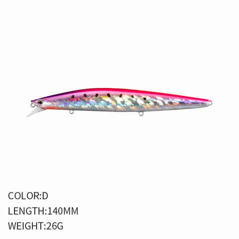 1 Pcs Sinking Minnow 145mm 25.5g Wobbler Lure Long Casting Fishing Lure Artificial Bait -OS00481-Veeddydropshipping
