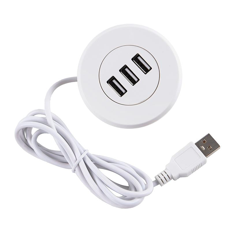 150cm Grommet Hole In-Desk Mounting 3 Ports USB 2.0 Hub For Laptop PC Computer-CE00148-Veeddydropshipping