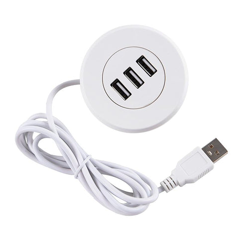 150cm Grommet Hole In-Desk Mounting 3 Ports USB 2.0 Hub For Laptop PC Computer-CE00148-Veeddydropshipping