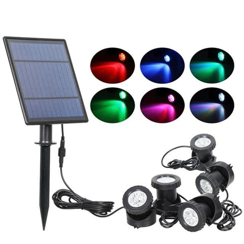 T-SUNRISE LED Solar Lamp Outdoor RGB Color Changing Solar Spotlight IP68-TI00818-Veeddydropshipping