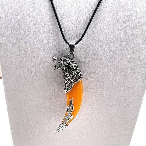Pendant Necklace Vintage Bronze Tooth Pendant Necklace -JW01278-Veeddydropshipping