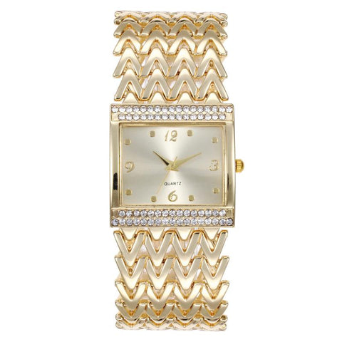 Square Wrist Watches  Stainless Steel Gold Female Watch-JW00891-Veeddydropshipping