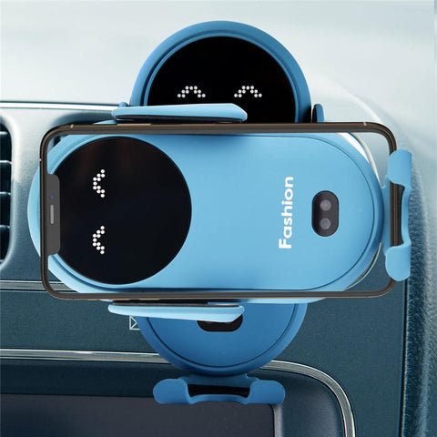10W S11 Qi Automatic Clamping Fast Wireless Charger Car Phone Holder Smart Infrared Sensor-PA00516-Veeddydropshipping