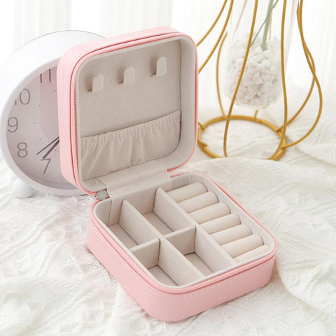 Leather Jewelry Box Single-layer Storage Box-JW01699-Veeddydropshipping