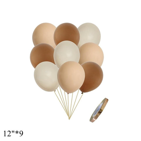Bear Balloon with Heart Creamy Caramel Balloon-HA00733-Veeddydropshipping