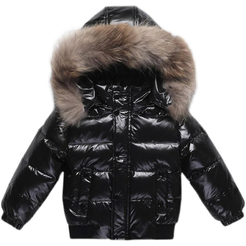2023 Winter Down Jacket For Girl Real Fur Waterproof Shiny-TB01192-Veeddydropshipping