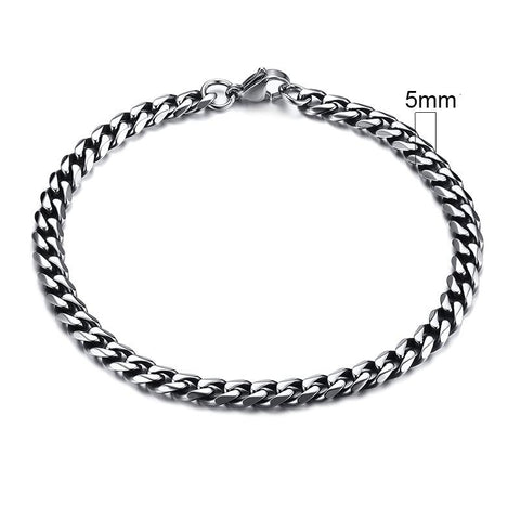 Chunky Miami Curb Chain Bracelet Stainless Steel Cuban -JW00256-Veeddydropshipping