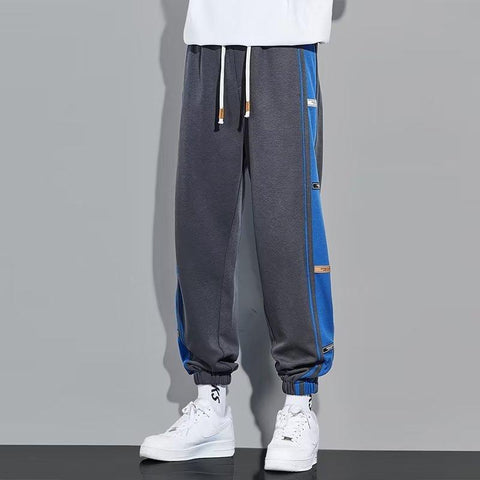 Hop Joggers Men Letter Ribbons Cargo Pants Pockets