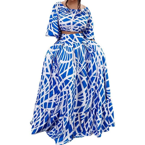 Women Half Sleeve Sets African Suit-WF01531-Veeddydropshipping