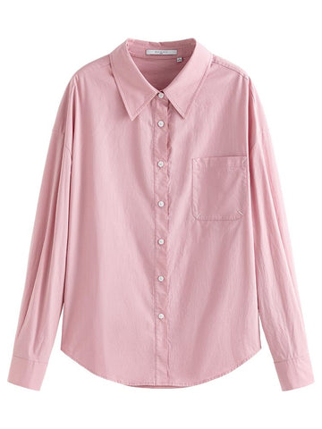 100% Cotton Shirt Women Casual Full Sleeve Blouses