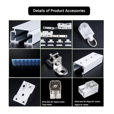 Smart Curtain Track Private Custom Electric Curtain Rail motorized Curtain-TI01059-Veeddydropshipping