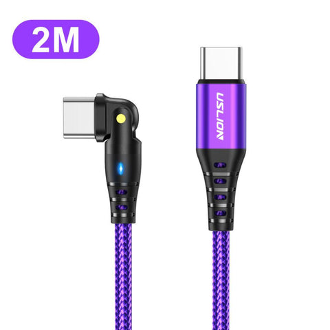 Adjustable Usb-c To Type C Cable 60w Fast Charging Wire Aluminum Fast Charging Phone-PA00019-Veeddydropshipping