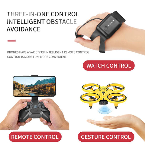 KaKBeir UFO RC Drone Mini Infrared Induction Hand Control Drone Altitude-TB01416-Veeddydropshipping