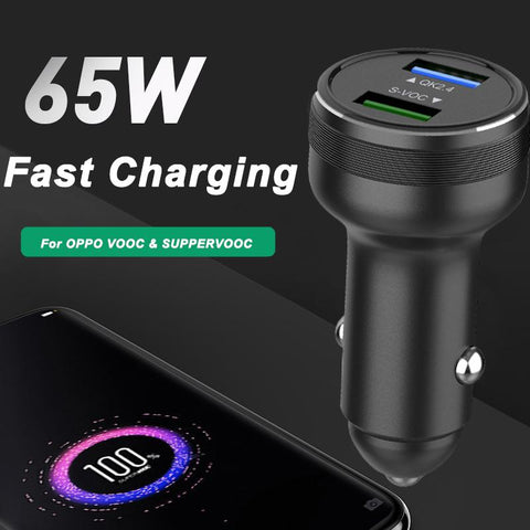 65W 2.0 Car Charger Fast Car Charging Type-C Cable-Veeddydropshipping
