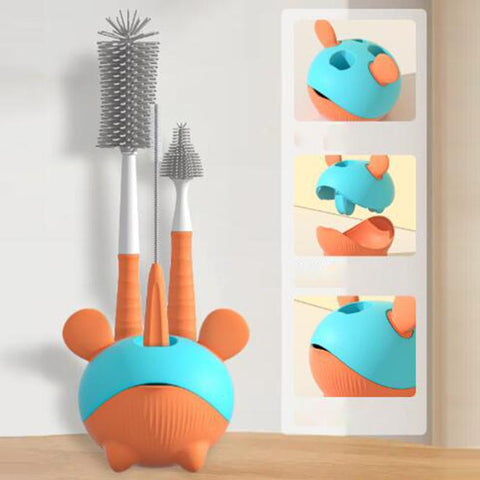 3pcs Silicone Brush for Bottles 360 Degree Rotation Baby Bottle Pacifier-TB00743-Veeddydropshipping