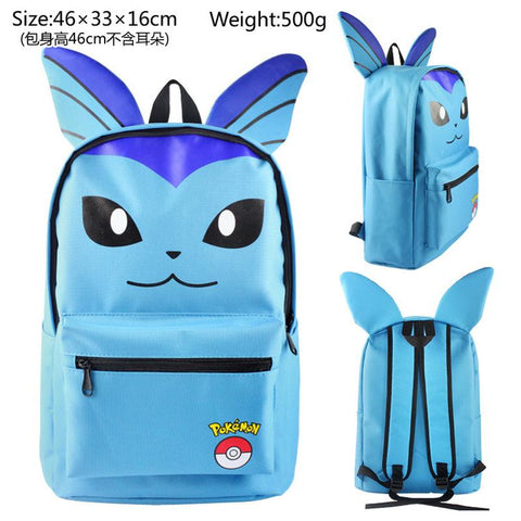 New Anime Pokemon Pikachu Nylon Backpack Squirtle Eevee-TB00088-Veeddydropshipping