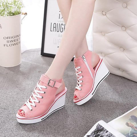 Wedges Sandals Zipper Comfortable Women&#39;s Sandals-BS00871-Veeddydropshipping