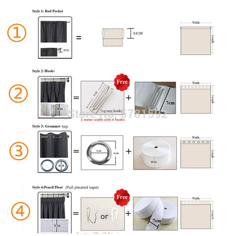 Linen Sheer Curtains for Bedroom Gradient-HA00427-Veeddydropshipping
