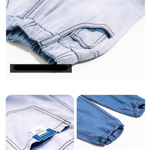 Casual Sweatpants Jeans for Boys Summer Thin Denim Pants Fashion-TB01276-Veeddydropshipping