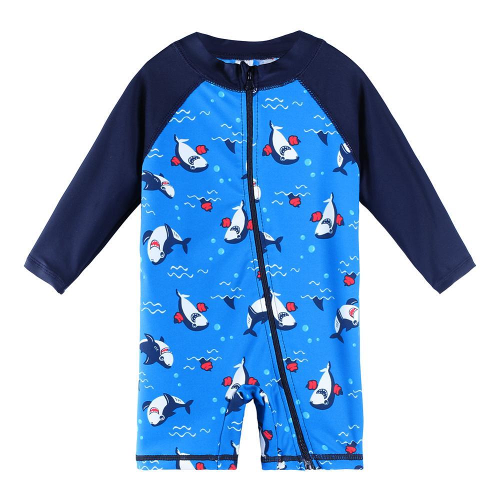 Cartoon Kids Swimwear Long Sleeve Baby Boy Swimwear One Piece Toddler Swimsuit -OS00085-Veeddydropshipping