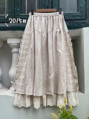 Layers Princess Lace Patchwork Boutique Skirt-WF00442-Veeddydropshipping