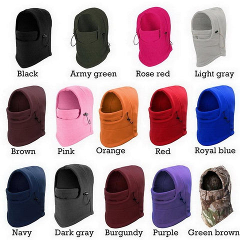 Thermal Fleece Balaclava Men Hat Neck Warmer Hiking Scarf Hooded Windproof -OS01205-Veeddydropshipping