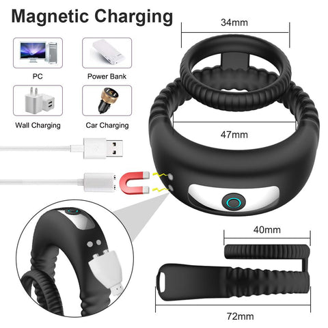 Cock Ring Vibrator Delay Ejaculation Vibrating Penis  Men&#39;s Couple  Rings -BH01241-Veeddydropshipping