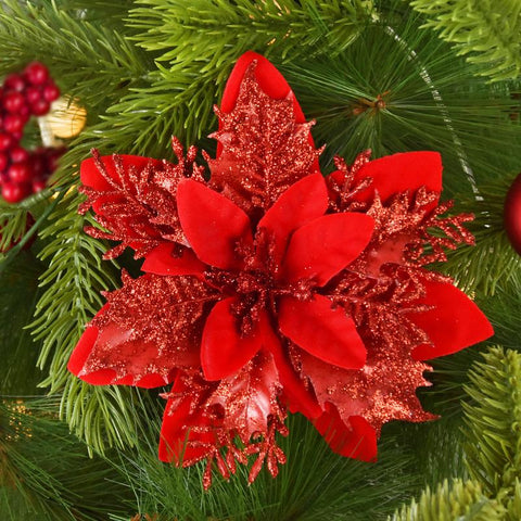 Christmas Flower Artificial Dlower Wreath Accessories-HA00649-Veeddydropshipping