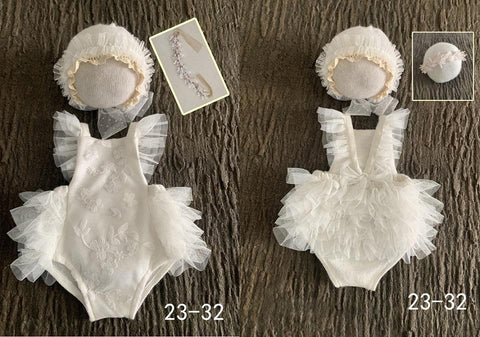 Baby Newborn Photography Props Girl Lace Princess Dress  Outfit Romper-TB00771-Veeddydropshipping