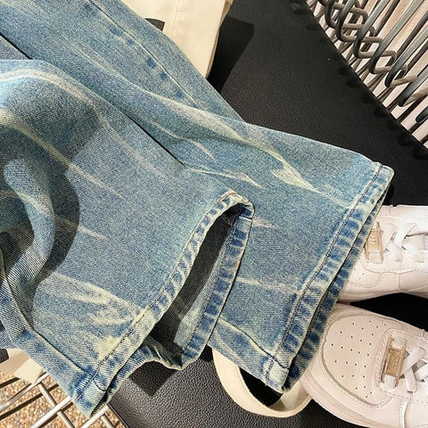 Boys tie-dyed wide lge denim pants 2-8 Years Kids fashion loose casual jeans-TB01262-Veeddydropshipping