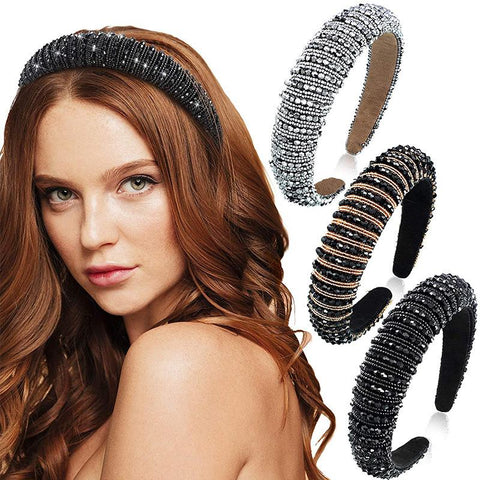 Crystal Headbands  Handmade Beaded Hairbands -JW00507-Veeddydropshipping