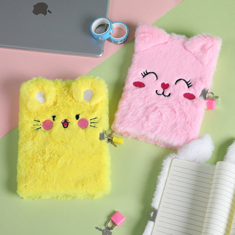 with Lock Girl Personal Diary Line Paper Organizer Kawaii-BS00624-Veeddydropshipping