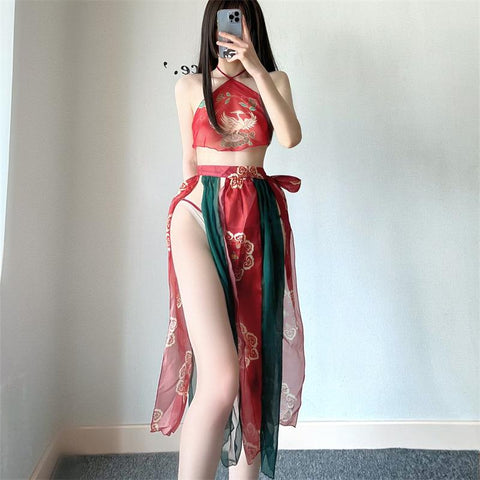 Underwear Sexy Perspective Apron Uniform Suit-WF01486-Veeddydropshipping