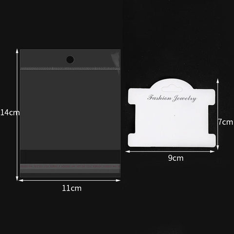 Jewelry Display Card with Transparent Opp Bags for Bags DIY Findings-JW01682-Veeddydropshipping