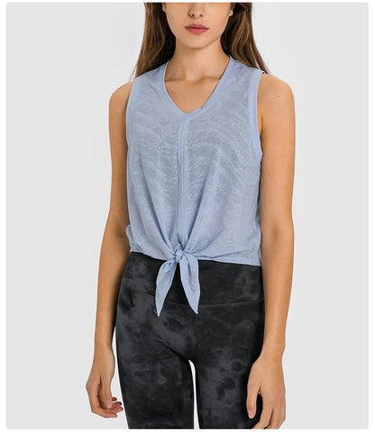 Womens Clothing Yoga Tank Top Gym Sports Top Jacquard Fabric Crop Outdoor Jogging -OS00903-Veeddydropshipping