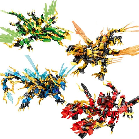 New 2023 Fire Attack of the Flame Dragons Fightar Titan Season 14 Fly Building-TB01480-Veeddydropshipping