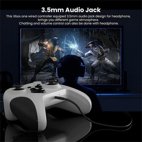 USB Wired Controller PC Gamepad Joystick With Dual Vibration Audio Jack -CE01310-Veeddydropshipping