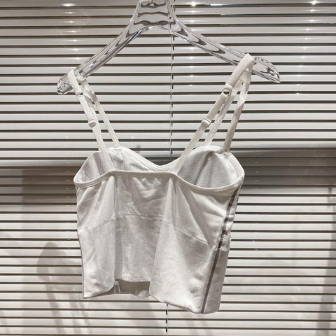Woman Tank Tops Sexy Diamond Party  Bustier y2k Clothes-WF00058-Veeddydropshipping