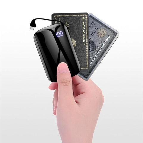 80000mAh Mini Mobile Power Bank Built-in Charging Cable One-way Charger Pocket-sized-PA00487-Veeddydropshipping