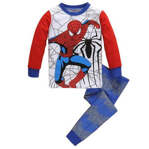 Anime Spiderman Marvels Kids Pajamas Set Children Sleepwear Cartoon-TB01051-Veeddydropshipping