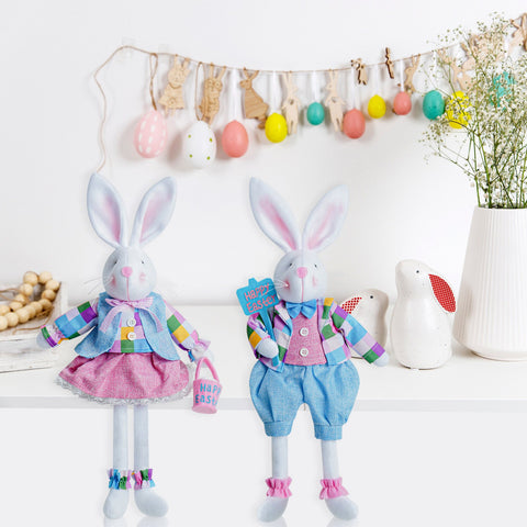 Cute Easter Huging Carrot Bunny Doll-HA00312-Veeddydropshipping